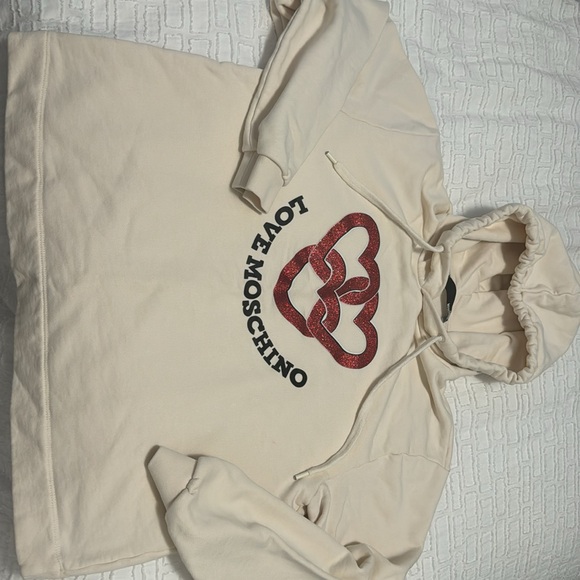 Love Moschino size 10 cream hoodie - Picture 2 of 7